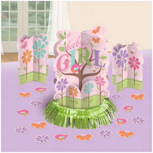 Tweet Baby Girl Table Decorating Kit - 3 Pieces Plus Confetti