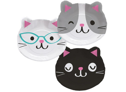 Purrfect Kitty Cat Shaped Dinner Plates - Pack of 8