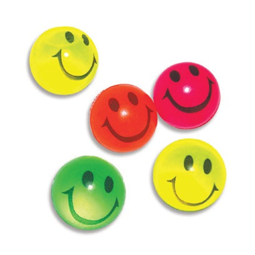 Smiley Face Emoji Bouncing Balls - 5 Pack