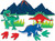 Dinosaur Party Wall Decorations - 12 Pack