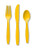 Yellow Cutlery Set - 24 Pieces