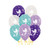 Mermaid Design Assorted Latex Balloons - 12 Pack