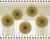 Gold 15.2 cm Mini Tissue Fan Decorations - 5 Pack