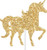 Unicorn Party Gold Glitter Cake Topper