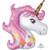 Magical Unicorn Floral SuperShape Foil Balloon - 83cm x 73 cm