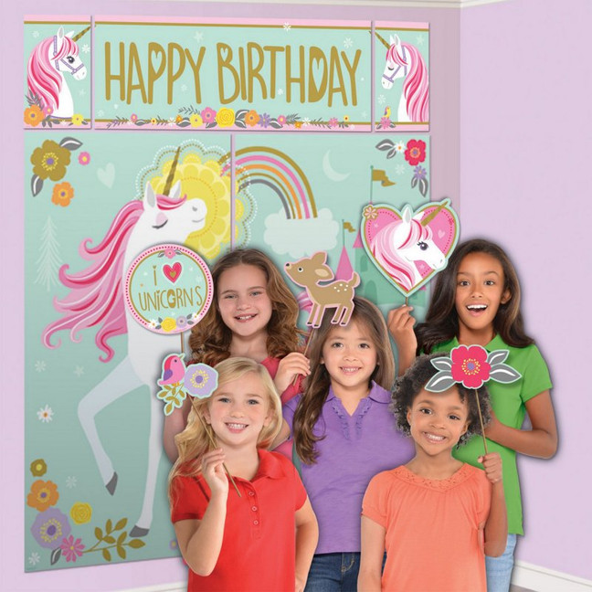 Magical Unicorn Scene Setters with Photo Props