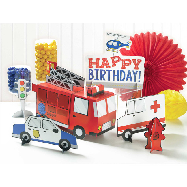 First Responders Emergency Services Table Decorating Kit - 6 Piece