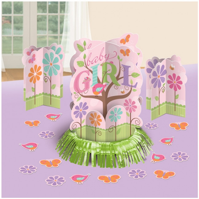 Tweet Baby Girl Table Decorating Kit - 3 Pieces Plus Confetti