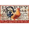 Happy Rooster Olivia's Home Accent Rug with Chicken Themed Washable Rug 22" x 32"