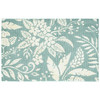 Tropical Spa Simple Spaces Floral Accent Rug with Flowers / Runner Rug