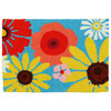 Zinnias and Daisies Jellybean Accent Floral Rug with Flowers 20" x 30"