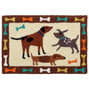 Friendly Fidos Dog Themed Jellybean Accent Rug 20" x 30"