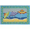 Jellybean Beach Umbrellas  20"x30" Washable Accent Rug