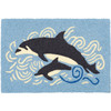 Jellybean Dolphin's Way  20"x30" Washable Accent Rug