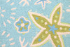 Jellybean Marine Green Starfish 20"x30" Washable Accent Rug