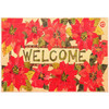 Welcome Poinsettia Olivia's Home Accent Washable Rug 22" x 32"