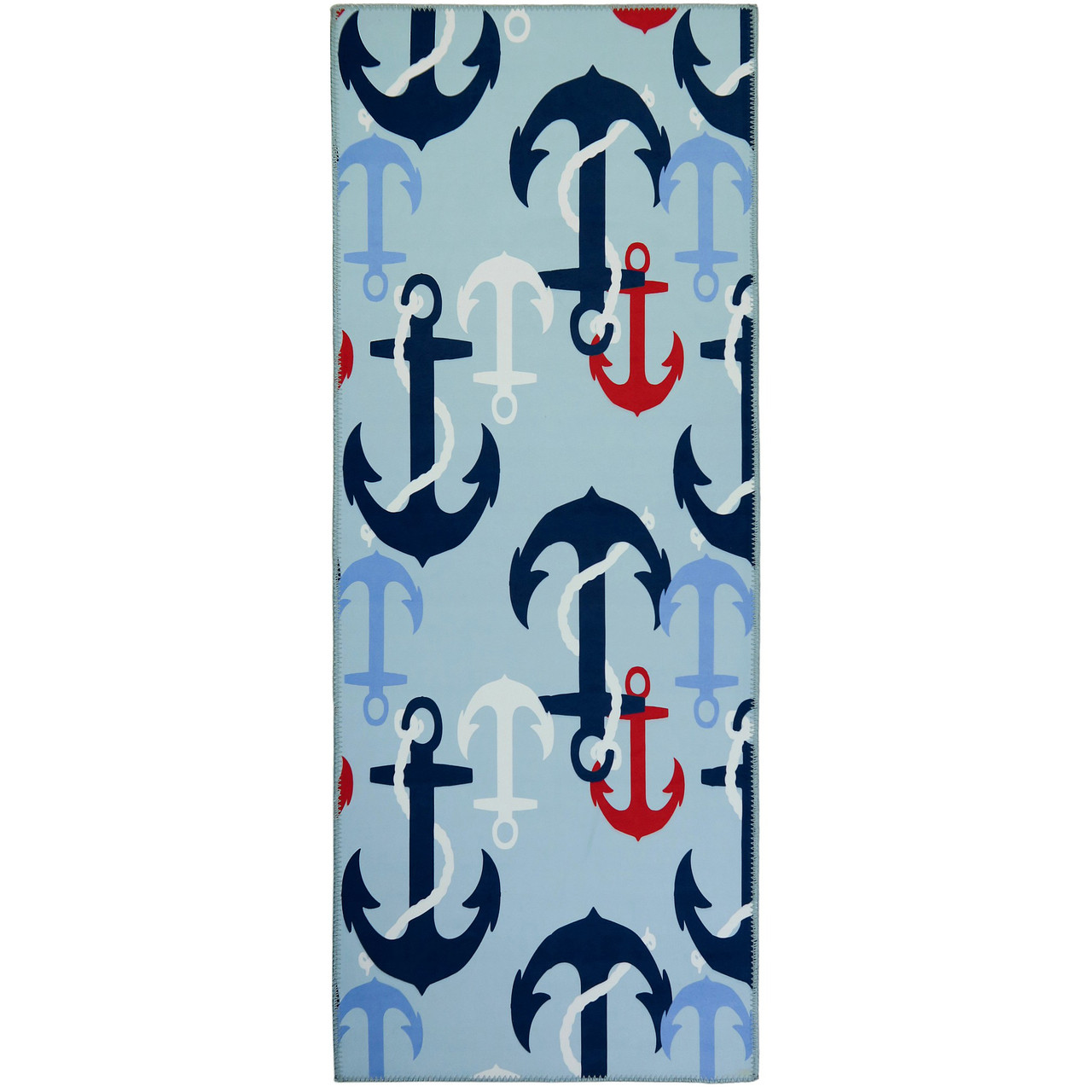 Anchor Rug Nautical Rug Boaters Rugs Navy White Floor Rug Beachy Rugs 3x5  4x6 5x7 5x8 8x10 Large Rug Beach Decor Anchors Rope Boating 