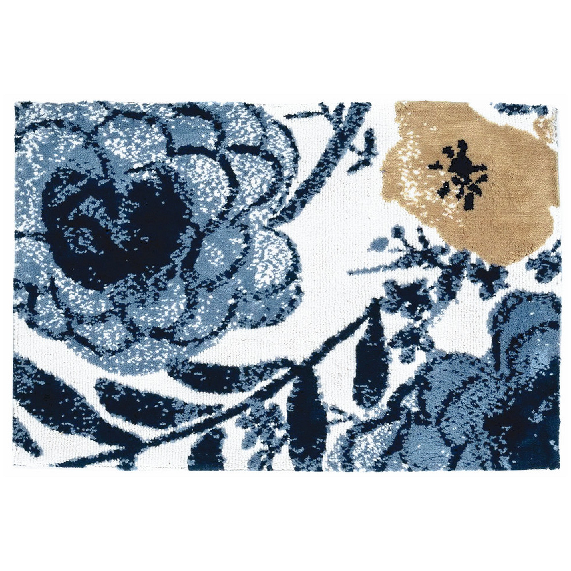Blue Yonder Carnation Simple Spaces Floral Accent / Runner Rug