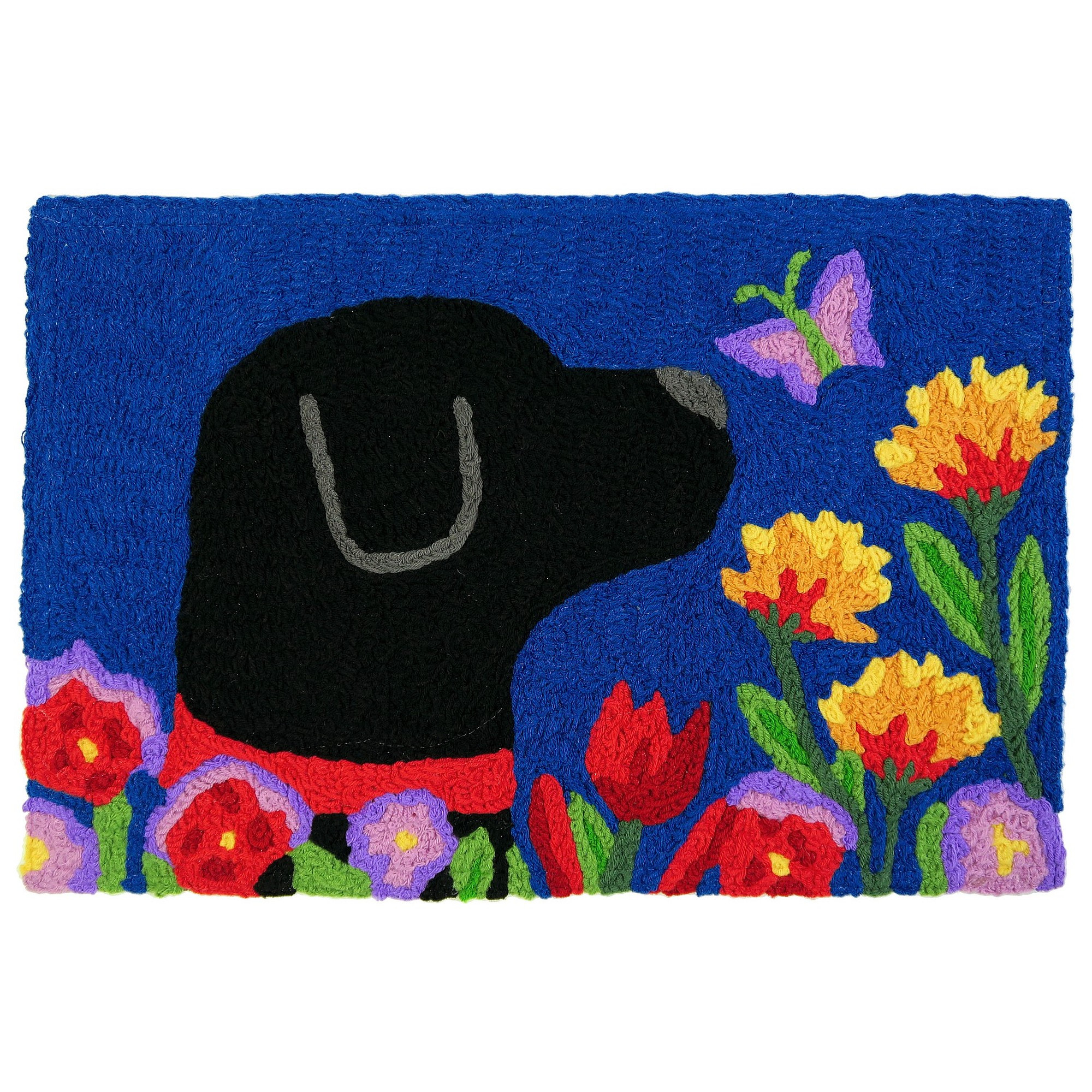 Jellybean 20 in. W x 30 in. L Multicolored Surfer Dude Dog Polyester Rug