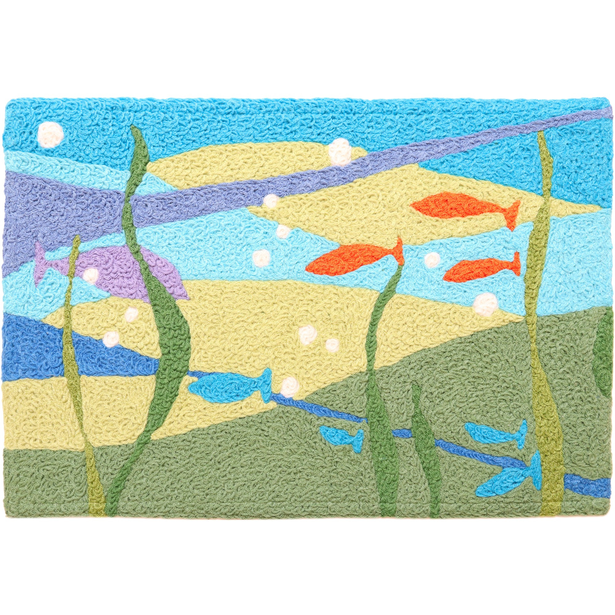 Jellybean All The Little Fishes 20"x30" Washable Accent Rug