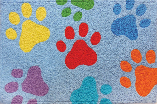 Jellybean Rug Paws Galore-Blue