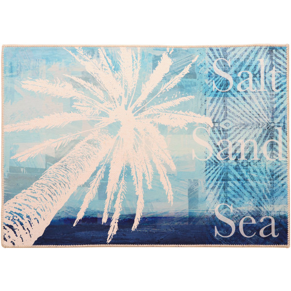 Salt, Sand, Sea Olivia's Home Accent Washable Rug 22