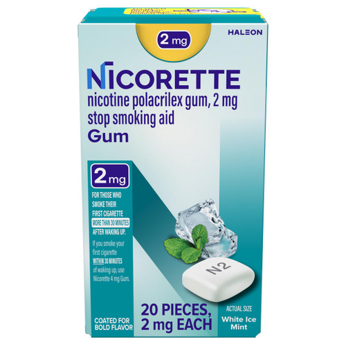 2mg Nicotine Gum White Ice Mint (20 Ct)
