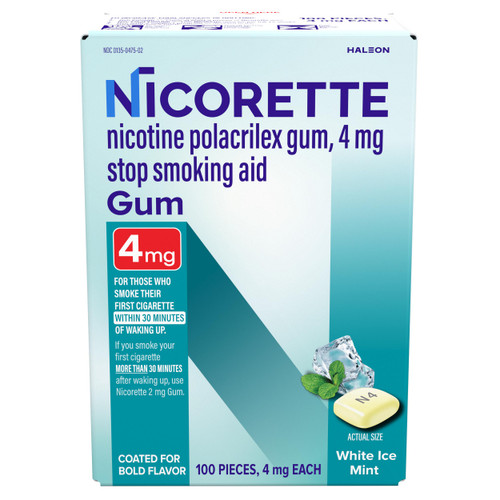 4mg Nicotine Gum White Ice Mint  (100 Ct)