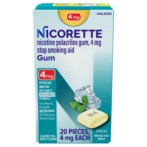 4mg Nicotine Gum White Ice Mint (20 Ct)