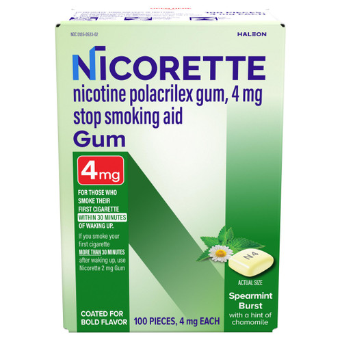 4mg Nicotine Gum Spearmint Burst (100 Ct)
