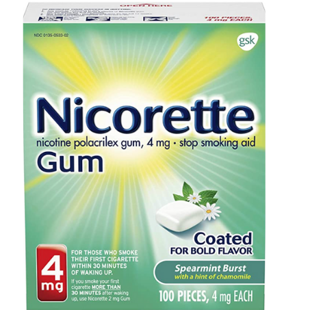 4mg Nicotine Gum Spearmint Burst (160 Ct)