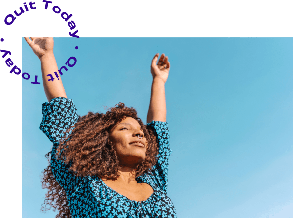 a woman with her arms in the arm and hair blowing in the wind