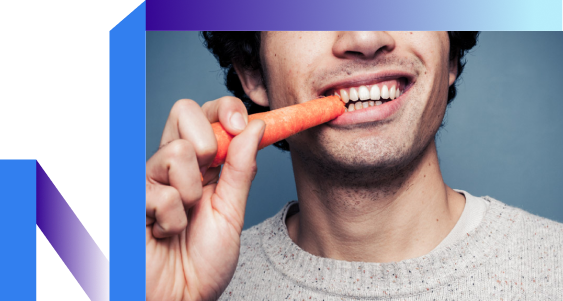 A man eating carrot