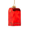 Ornament Glass Red Santa's Mailbox H8cm