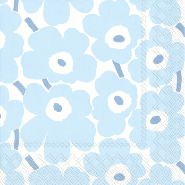 Marimekko Mini Unikko Light Blue Cocktail McMillan Cards Paper Marimekko Mini Unikko Light Blue Cocktail McMillan Cards Paper