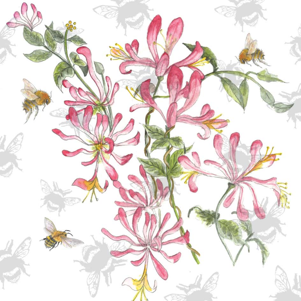 Bee-tanical - Honeysuckle (handfinished)