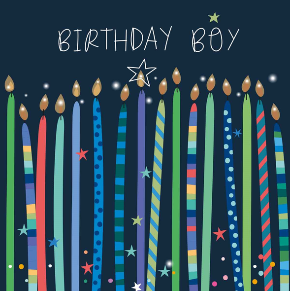 HB- Birthday Boy Candles (unbagged)