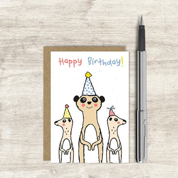 Small Card HB- Meerkats (A7 Unbagged)