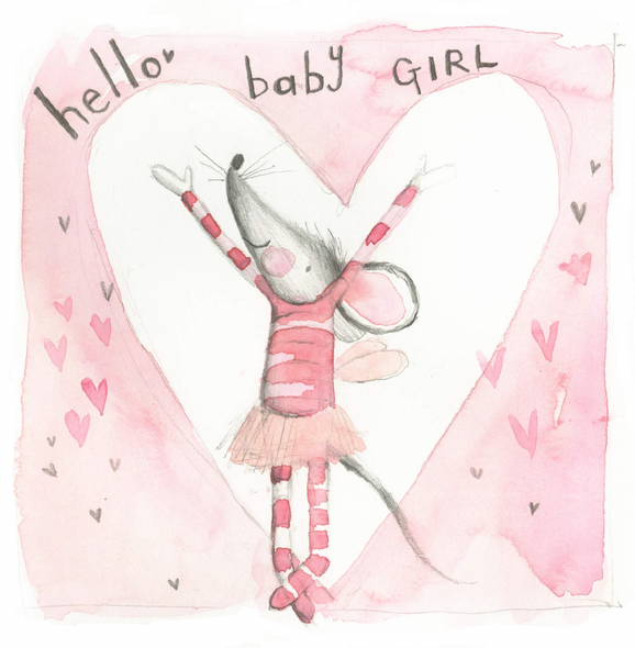 NB- Hello Baby Girl Mouse