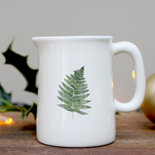 British Bone China Jug Mini(Gift Box) - Woodland Fern