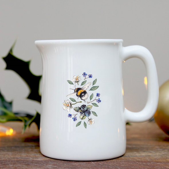 British Bone China Jug Mini(Gift Box) - NT WildFlower Meadows Bee