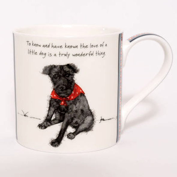 Boxed Bone China Mug - Little Dog (8x9cm)