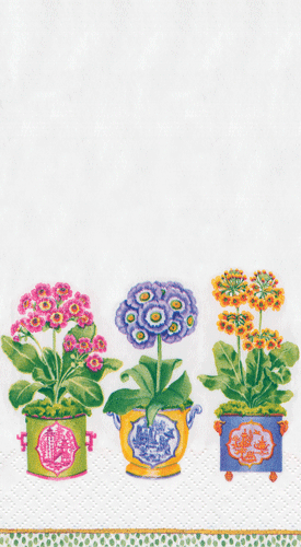 SALE - Guest Towel Katharine Barnwell-Primroses Pkt15