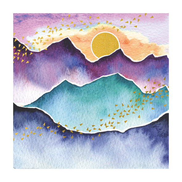 Sunset Mountains (Embossed/Foil)