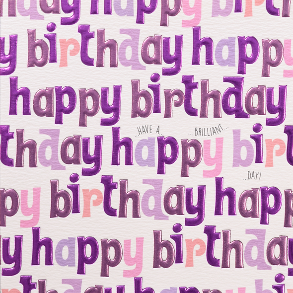 HB- Happy Birthday (Pink Text)