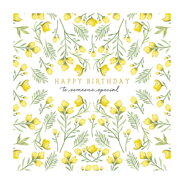 HB- Yellow Flowers (Embossed/Foil)