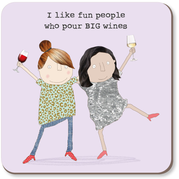 Coaster - Fun People (10x10cm Cork Backing)