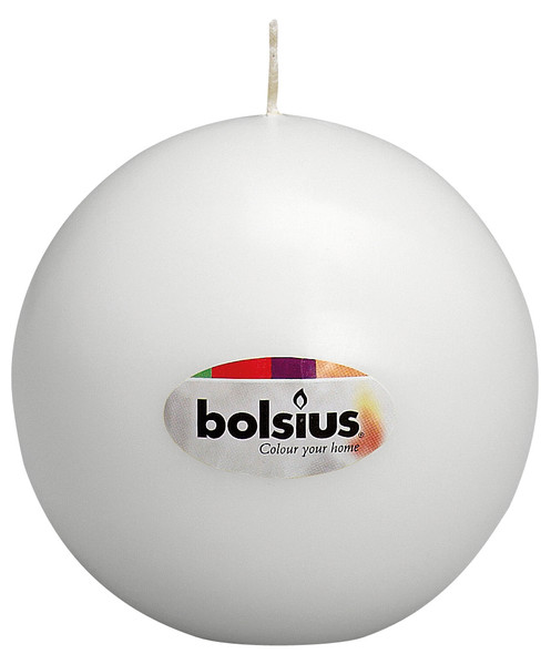 Classic Ball Candle White - 70Ø 16hr