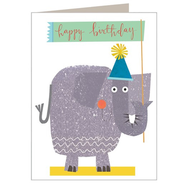 Small Card HB- Elephant (Linen Board)