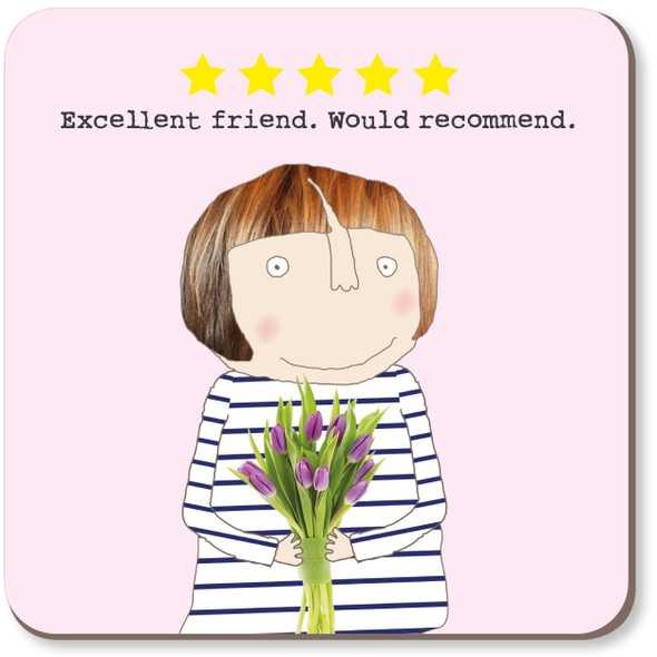 Coaster - Five Star Friend (10x10cm Cork Backing)